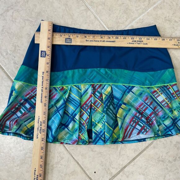 Lucky In Love Skirt Sz. L/12 Plaid Pleated Tennis Pickleball Tennis skort - Picture 7 of 13
